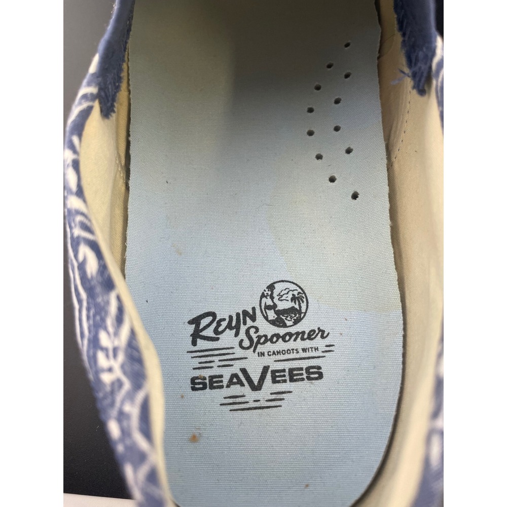 Reyn Spooner Seavees Baja Slip On Shoes Mens 13 Blue Hawaiian Print - Picture 10 of 12
